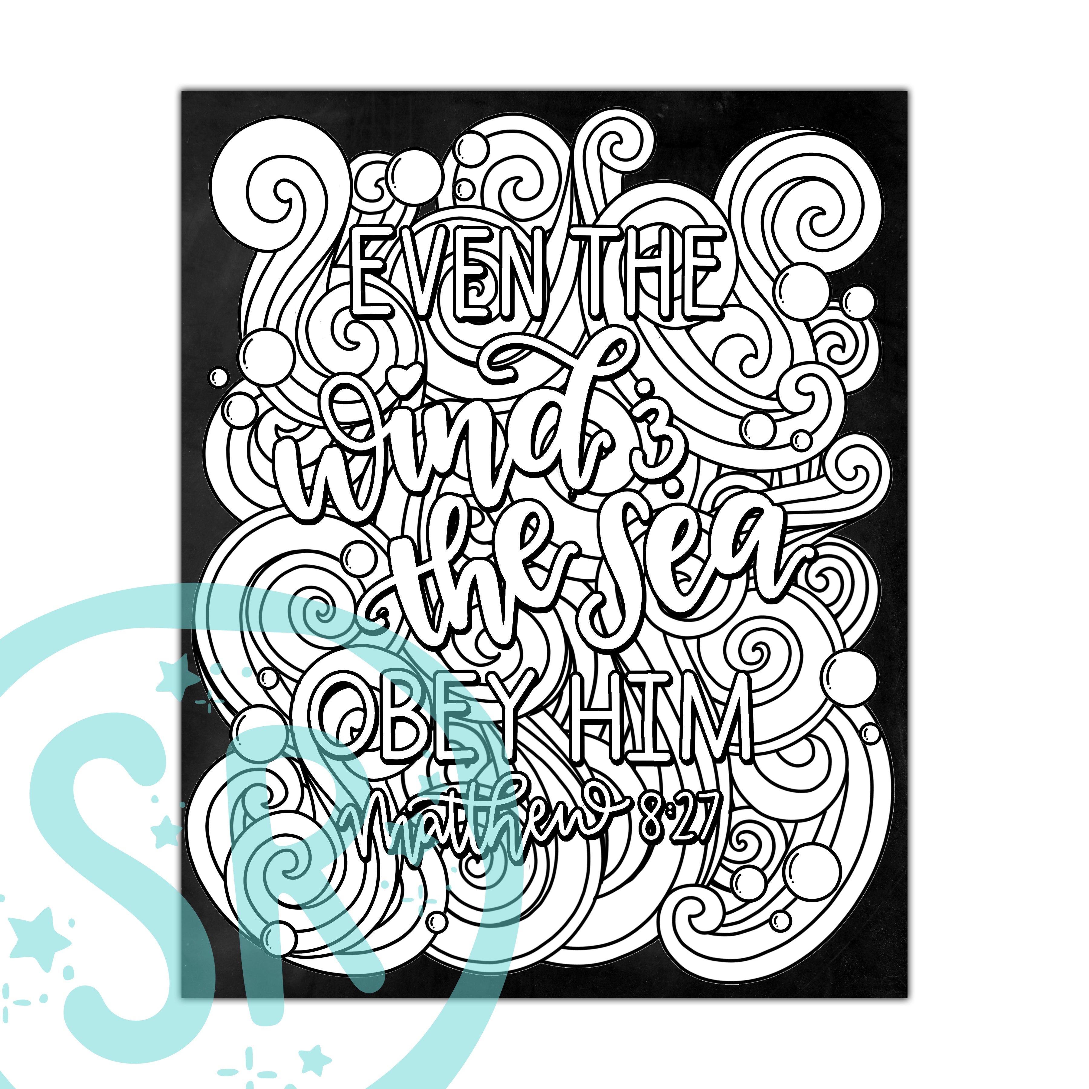 Matthew 8:27 Scripture Coloring Page