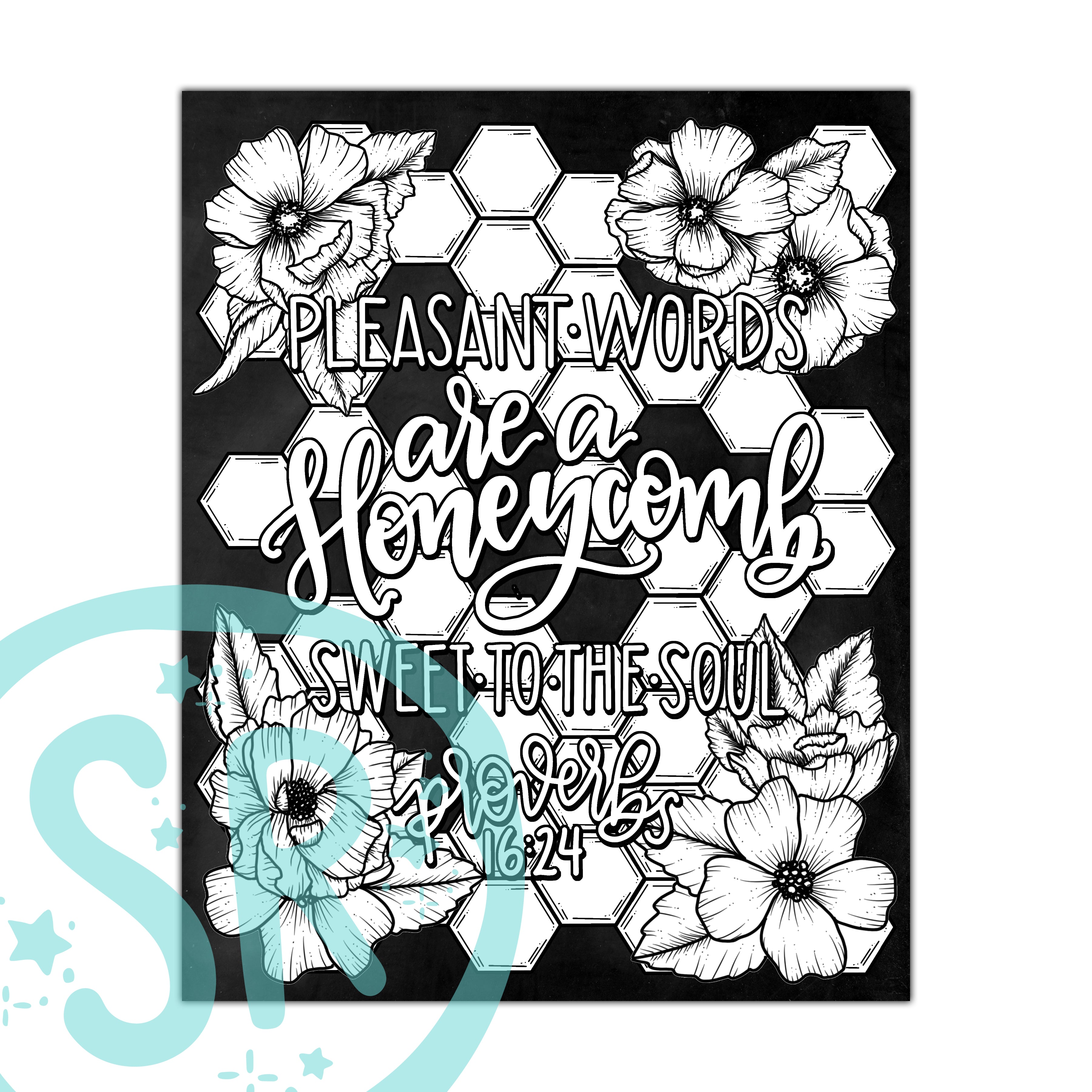 Proverbs 16:24 Scripture Coloring Page