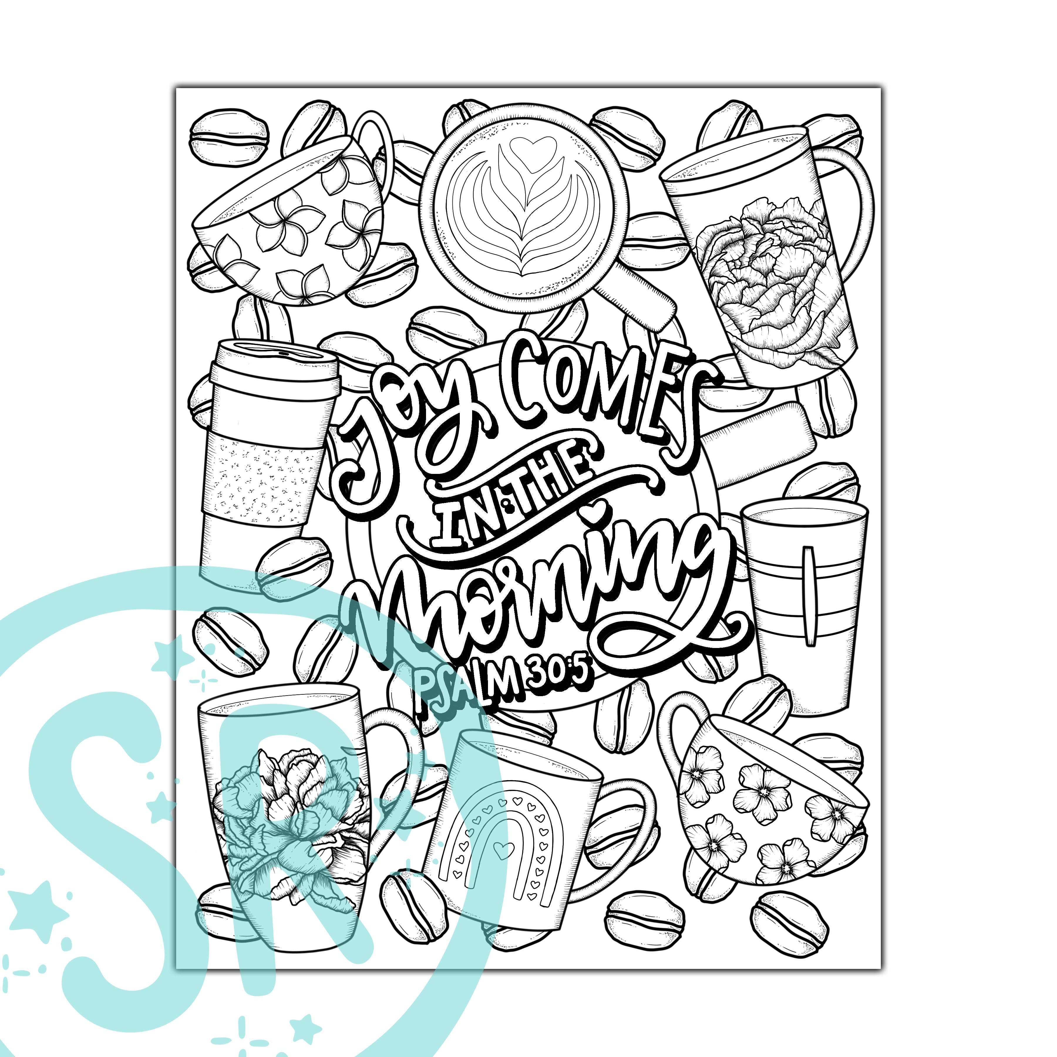 Psalm 30:5 Scripture Coloring Page