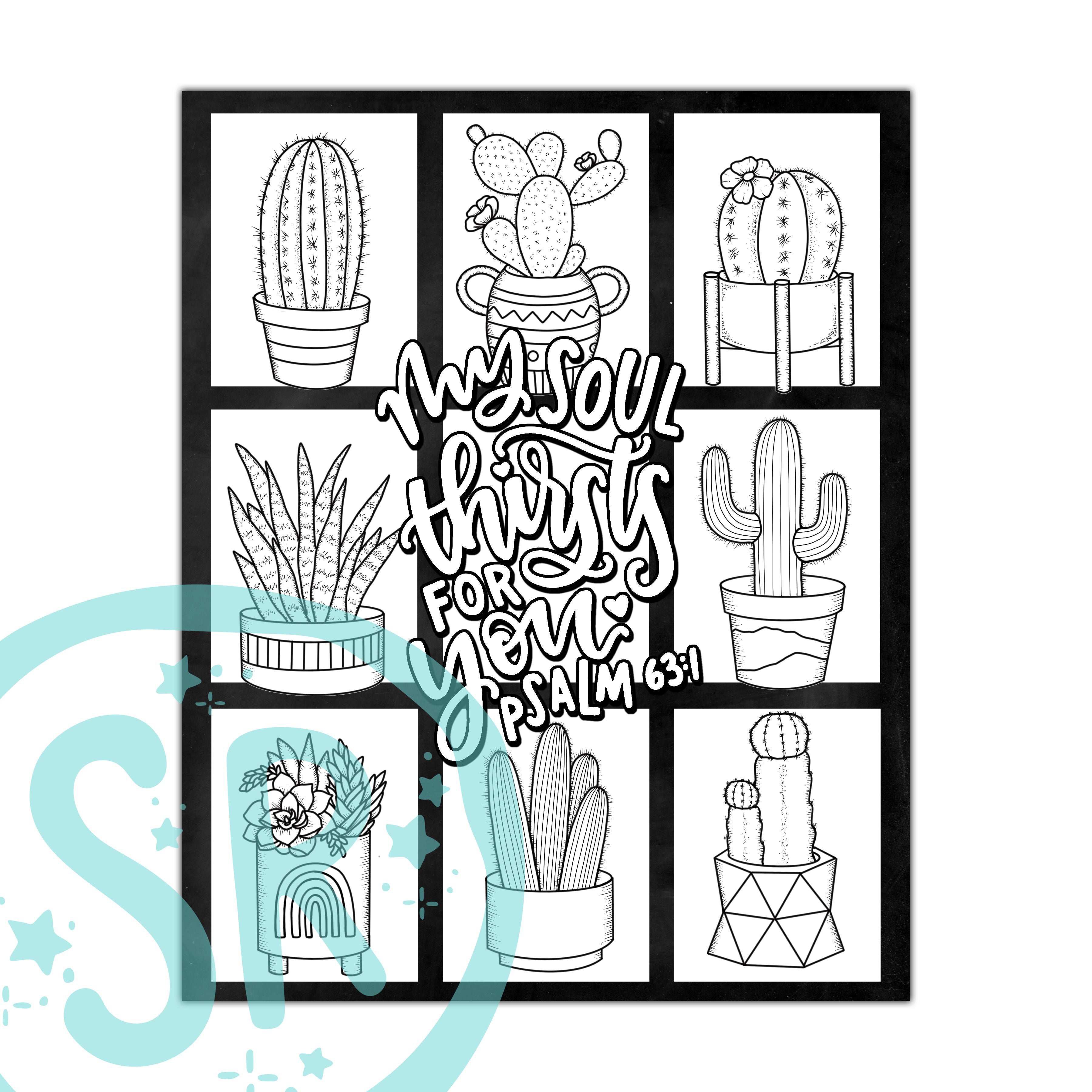 Psalm 63:1 Scripture Coloring Page